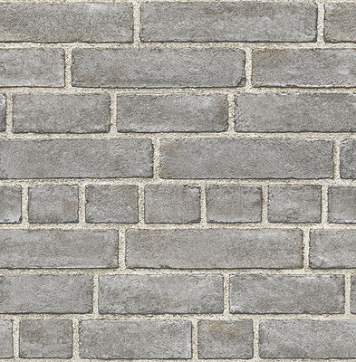 Façade Grey Brick Wallpaper