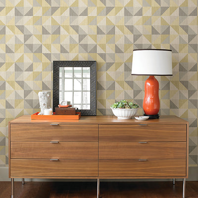 Puzzle Yellow Geometric Wallpaper