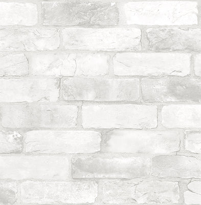 Reclaimed Bricks White Rustic Wallpaper