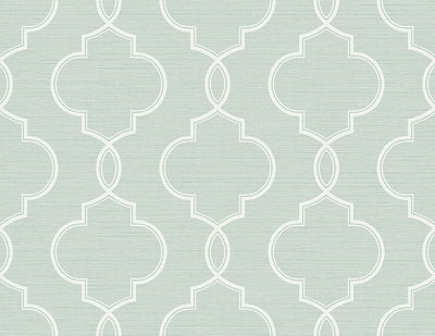 Malo Aqua Sisal Ogee Wallpaper