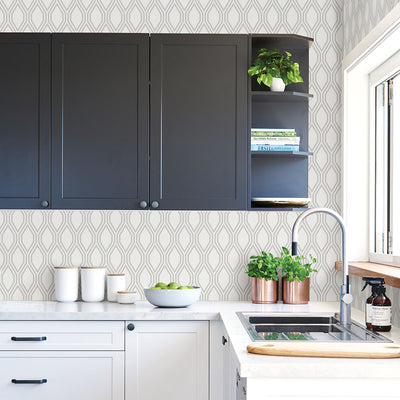 Honeycomb Grey Geometric Wallpaper