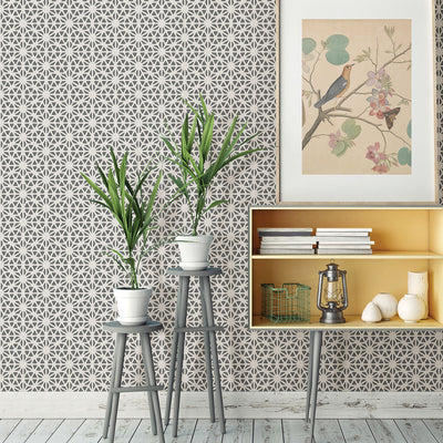 Prism Slate Geometric Wallpaper