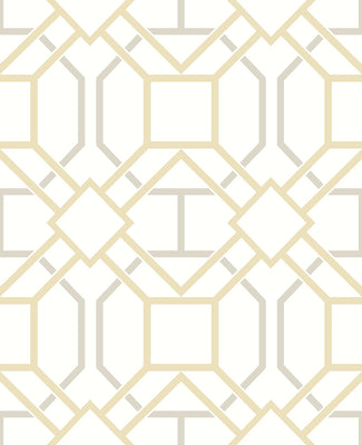 Dauphin Mustard Lattice Wallpaper