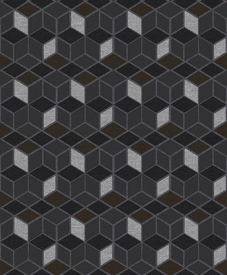 Joanne Charcoal Blox Wallpaper