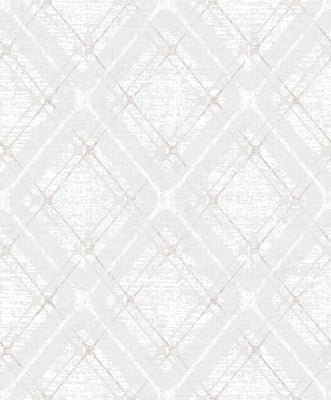 Hadley Light Grey Argyle Wallpaper