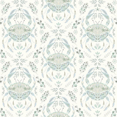 Annapolis Teal Crustacean Wallpaper