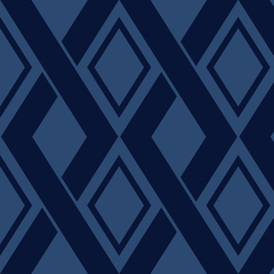 Diamondback Wallpaper - Navy