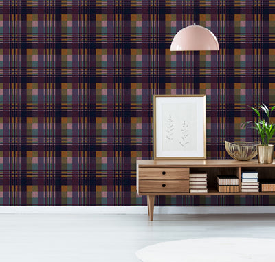 Tartan Wallpaper - Sugar Plum