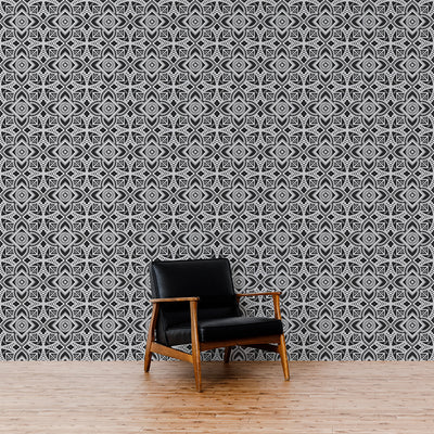 Moroccan Stamp Wallpaper - Granite