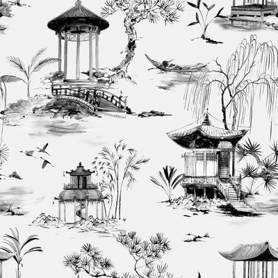 Suzhou Toile Wallpaper - Stone