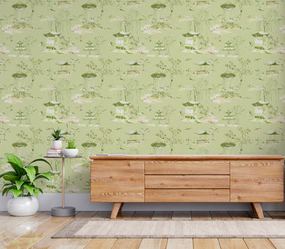 Suzhou Toile Wallpaper - Willow