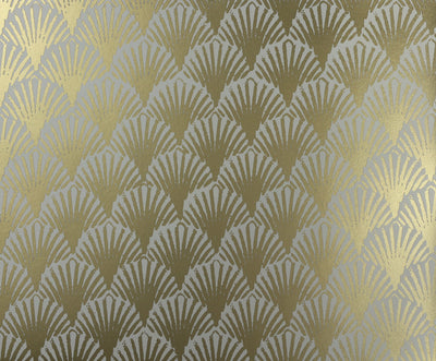 Art Deco Fans Wallpaper - Gold & Cream