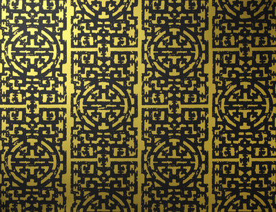 Zodiac Wallpaper - Black & Gold