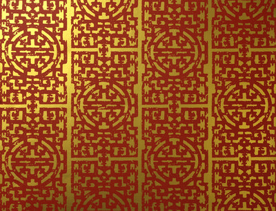 Zodiac Wallpaper - Scarlet & Gold