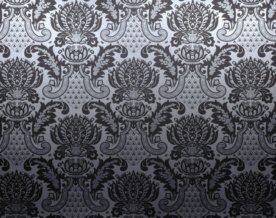 Windsor Wallpaper - Chocolate & Silver