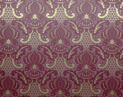 Windsor Wallpaper - Maroon & Gold