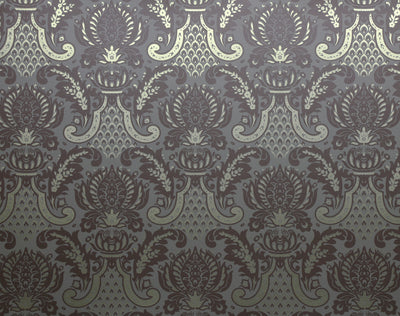 Windsor Wallpaper - Brown & Gold