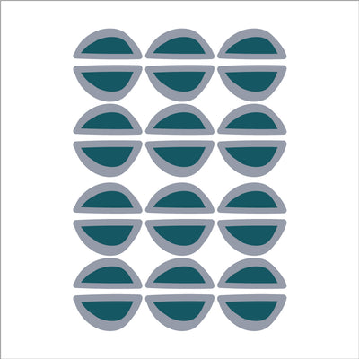 Half Circle Wall Decal - Blue