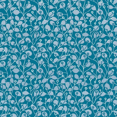 Climbing Eucalyptus Wallpaper - Indigo