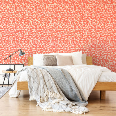 Climbing Eucalyptus Wallpaper - Paprika Blush