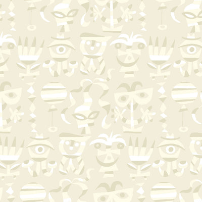 Mardis Gras Wallpaper by Jim Flora - Sandstone