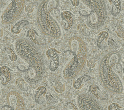 Nathaniel Silver Modern Paisley Wallpaper