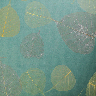 Teal Leaf Wallpaper