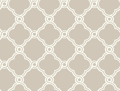 Open Trellis Wallpaper - Taupe