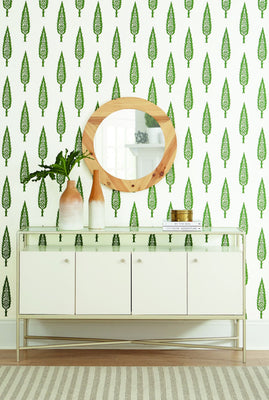 Juniper Tree Wallpaper - Green