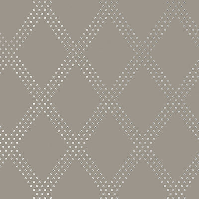 Brad Wallpaper - Silver on Charcoal