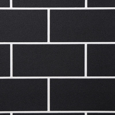 Black Subway Tile Wallpaper