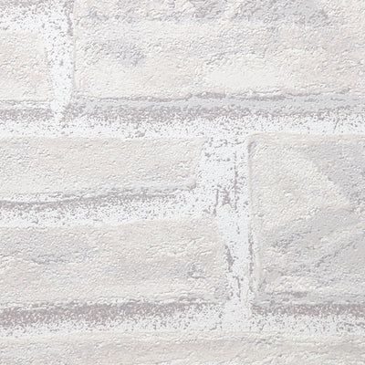 Rustic White Brick Wallpaper